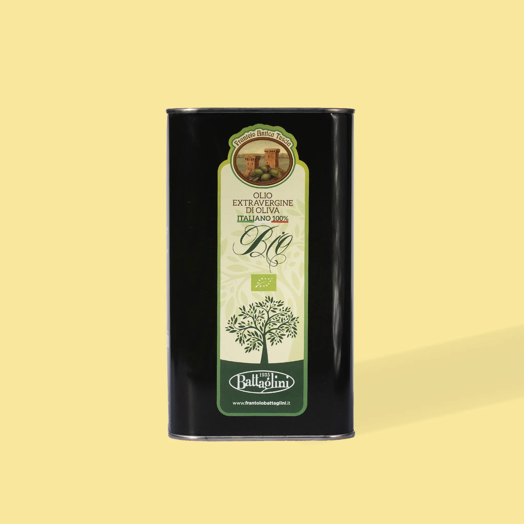 Oliwa Battaglini Antica Tuscia Bio w puszce 1 l. Organiczna, świeża, z ekologicznych upraw, tłoczona w Lacjum.