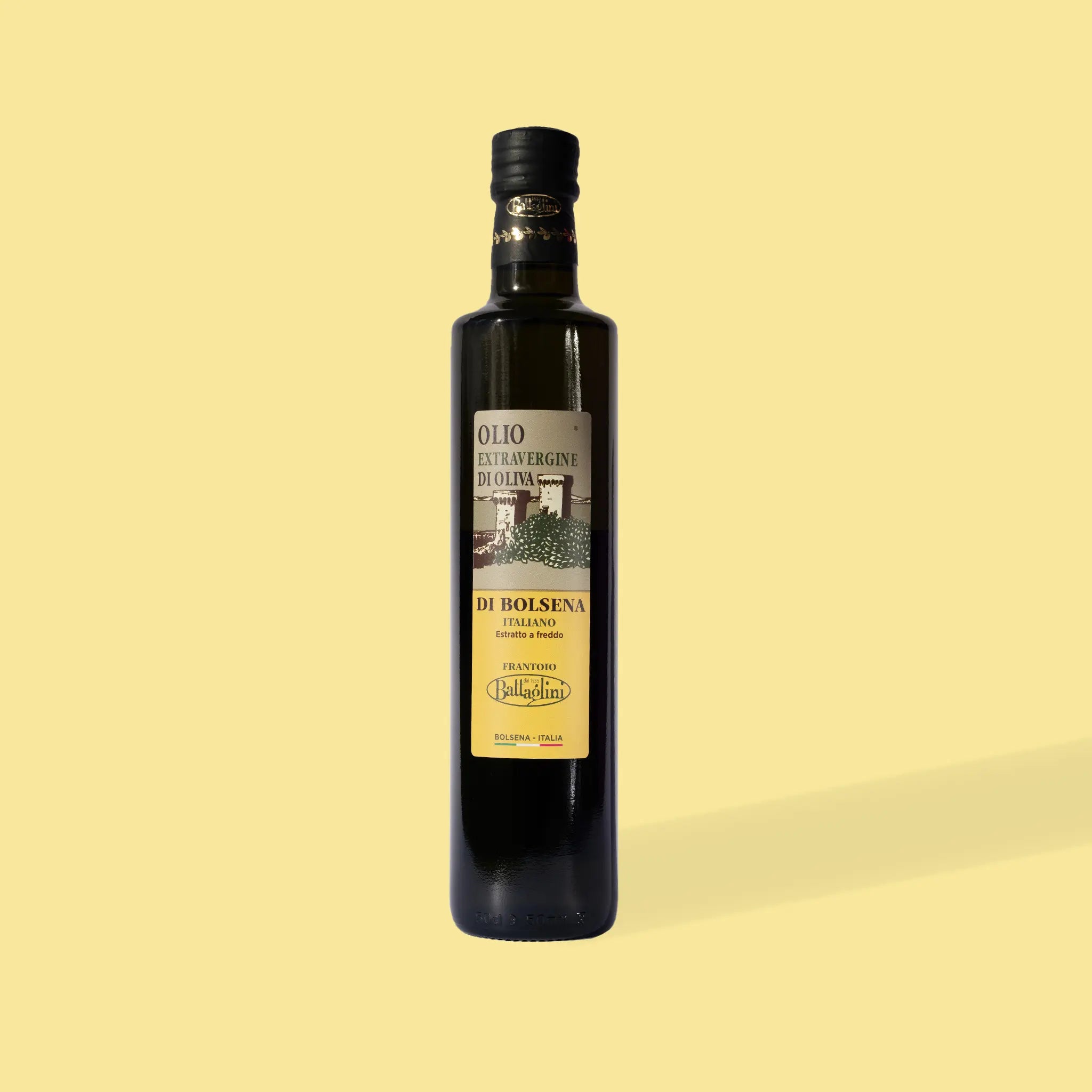 Battaglini Bolsena Extra Vergine 500 ml. Delikatna, owocowa, idealna na co dzień.